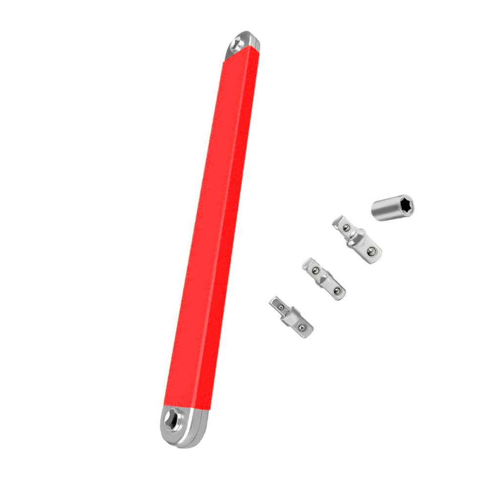 Extended Length Ratchet Wrench Tool Lightweight Carbon-Red 7696000980959