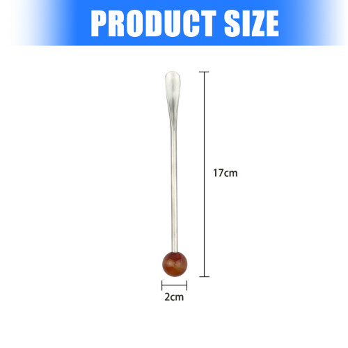 Durable 304 Nonrust Steel Ergonomic Fruit Fork With Natural-9 2