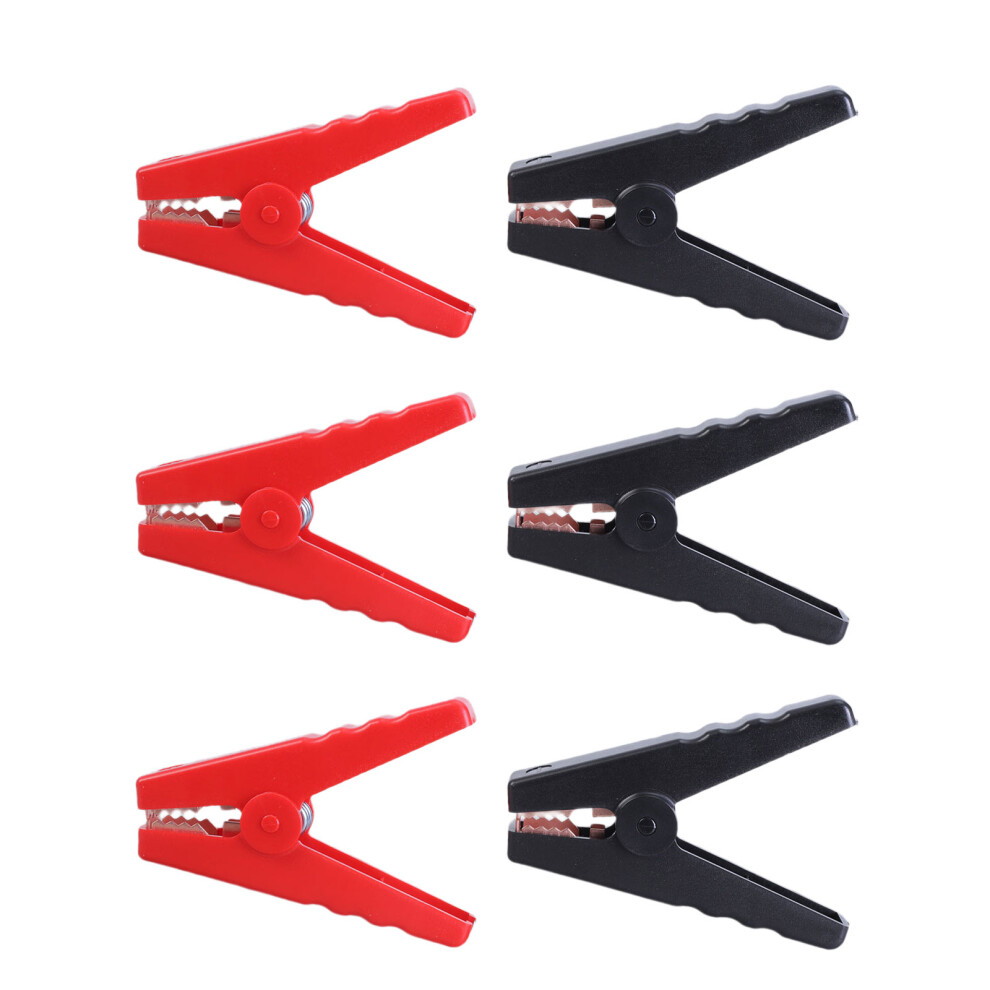 6Pcs Battery Charges Clamps With Bright-Copper Plated Plasti 7696001001165