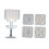 Square Flower Pattern Dessert Molds Pastry Tool Hand-Set 2 1
