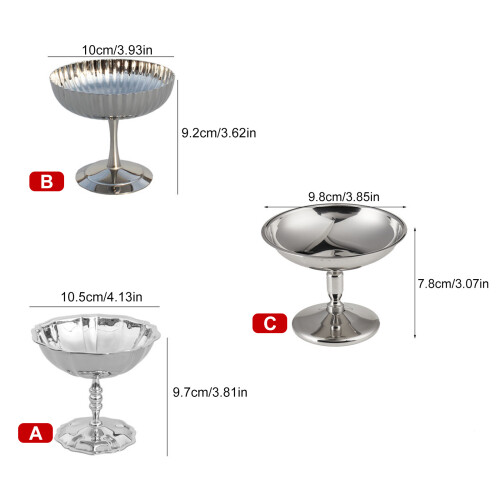 Tall Footed Dessert Cup Sorbet and Mousse Bowl-Vertical pattern 2