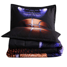 Sportsängkläder för barn, Barntäckesete med cool sporttemadesign, Andningsbart material Basketbollstäckesete i mjukt mikrofibertyg
