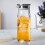 Practical Borosilicate Glass Pitcher-1.2L Bamboo Bao Steel 6