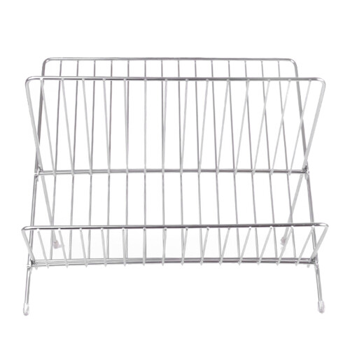 Dish Drying Rack with Foldable X Shape Design, Foldable Design Two Tier Stainless Steel Kitchen Drain Rack, Rustproof Space Saving Dish Drainer for Pl 1