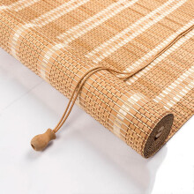 Retro Bamboo Roller Blinds 80% Opacity, W160 x H260 cm, Natural Bamboo Roman RollUp Sun Shade Privacy Screen