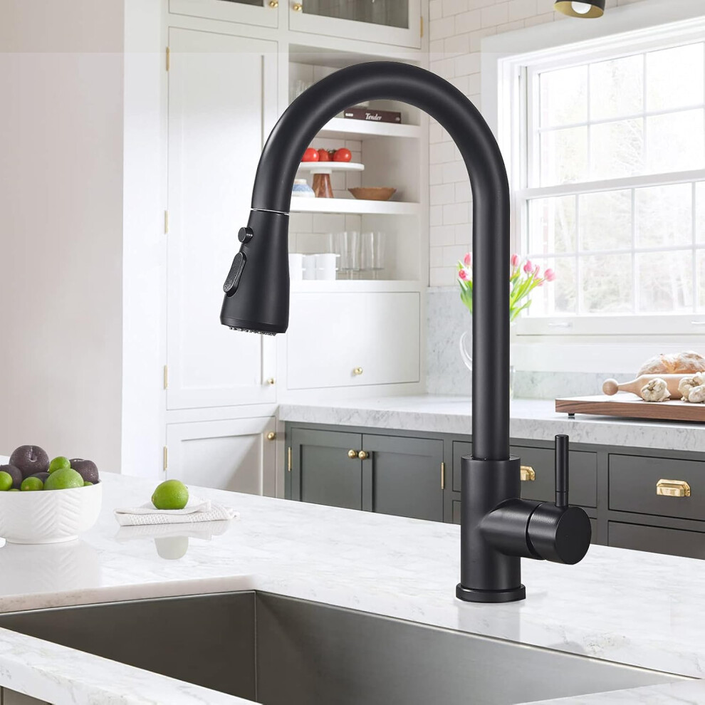 Innovative Sink Faucet, Stainless Steel Kitchen Faucet With Pull Down Sprayer For Easy Cleaning, Fingerprint Resistant Design Ensures Maintenance-Free 9061222319906