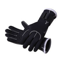 Diving Gloves 3mm Neoprene Thermal Wetsuit Gloves for Men Women Snorkeling Swimming Black M