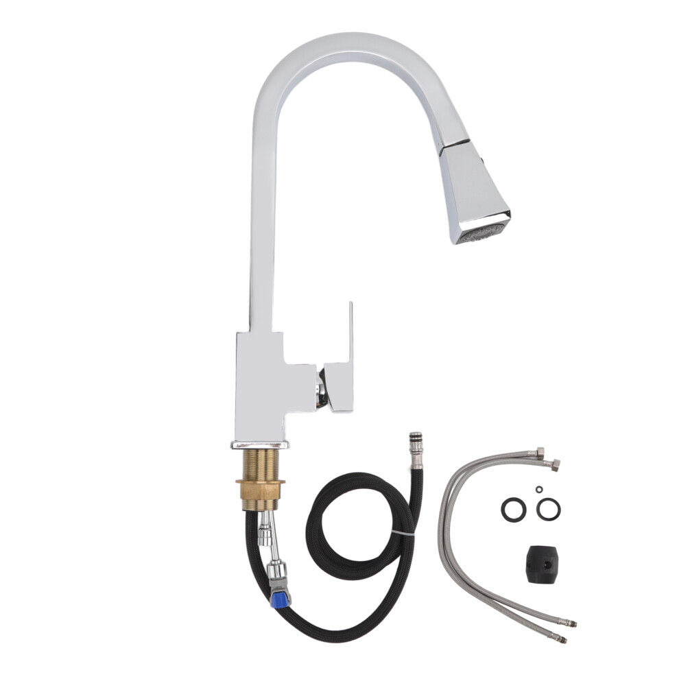 Stylish Rotatable Kitchen Sink Faucet, Multifunctional Hot Cold Water Tap For Versatile Use, Ceramic Valve Core Ensures Smooth Operation Without Drips 9061222330130