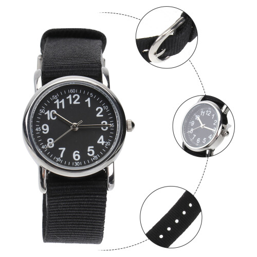 Braided Wrist Quartz Watch Waterproof Unisex With Strap 2
