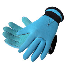 's Diving Gloves, 3mm Neoprene Wetsuit Gloves, Blue, S L