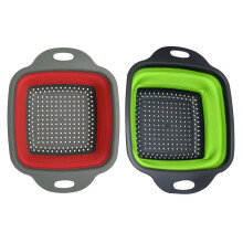 2St Duurzame Fruit En Groente Drain Baskets, Inklapbare Keukengerei