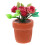 De Bonsai De Rosa Para Casa De Bonecas Acessório Miniatura 2