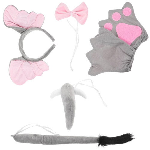 Conjunto Faixa Orelhas Nariz Luvas Cosplay