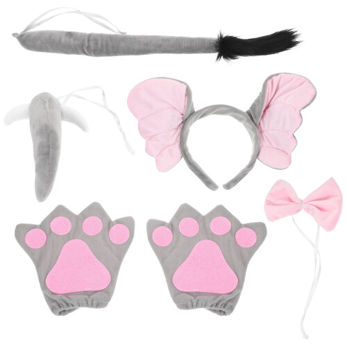 Conjunto Faixa Orelhas Nariz Luvas Cosplay 1