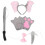 Conjunto Faixa Orelhas Nariz Luvas Cosplay 4