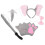 Conjunto Faixa Orelhas Nariz Luvas Cosplay 6