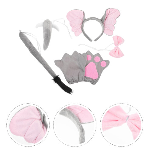 Conjunto Faixa Orelhas Nariz Luvas Cosplay 2