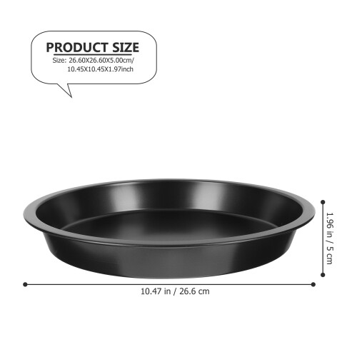 2 Unidades Tabuleiro De Aço Para Pizza Preto 1