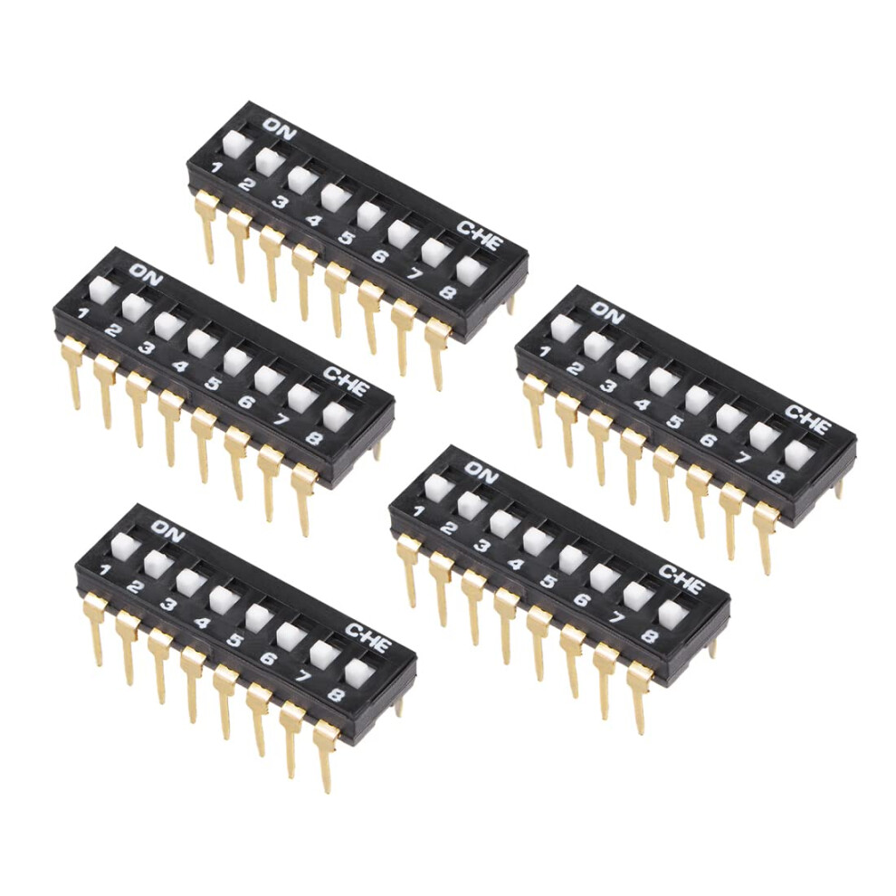 5 X Black Dip Switches 18 Position 2.54Mm Pitch For Pcb 9105992490455