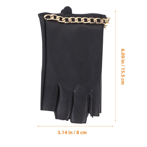 1 Para Półpalcowych Rajstop, Gothic Disco Łańcucha 2