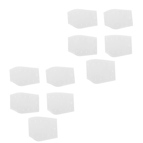 Clear Plastic Eyebrow Shaping Format Tool For Precise-2 sets