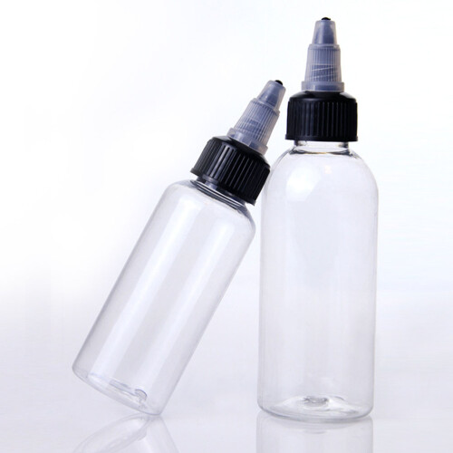 20 Unidades 120Ml Garrafa Plástica Transparente Para Tinta De 2
