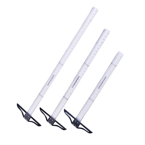 3Pcs Acrylic T Scale Removable Engineering Tool Safe Edges