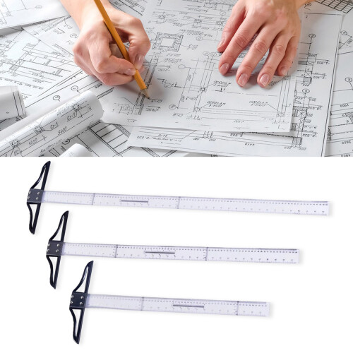 3Pcs Acrylic T Scale Removable Engineering Tool Safe Edges 1