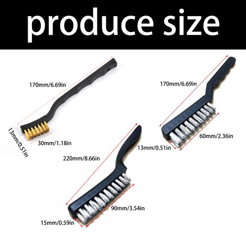 Professional Metal Rust Remover Brush Hard-Brass Brush M 2