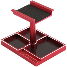 Aluminum Repair Metal Work Stand for 1/18 1/24 Remote Car-Red