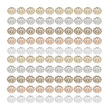1000 unid. 9 mm com tampas de flor, cores sortidas