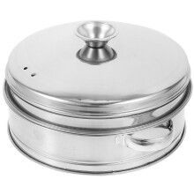 Conjunto De Cesta Para Cozedor Com Alças , Estante A Vapor E Coador