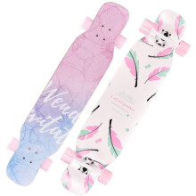 Skateboard Deck Maple Longboard Adult Skateboard Teen Professional Brush Street Danceboard Beginner Fourwheel Scooter (Color : A)
