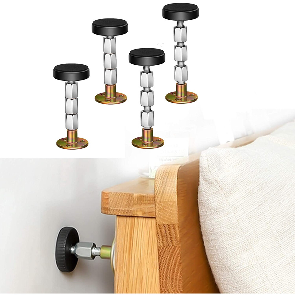 Furniture Fixers, Adjustable Range 32-69Mm, Instant Solution For Wobbly Beds, Cabinets, Sofas, Noise Reduction With Iron Build & Eva Cushion, Easy 9436597692723