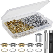 Ösenwerkzeug-Set aus Metall, 1/2 Zoll Größe, ideal für Gardinenösen und Leinwandprojekte, 2 Farboptionen, einfaches Montagewerkzeug inklusive