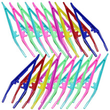 30 Stuks Plastic Pincet Kleine Wenkbrauw Clip Make-up