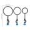 3 Stks Steun Retortring IJzeren Houders Set 2