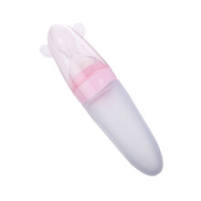 One-Hand Babyvoeding Squeezen Voeder Roze 1-Pack