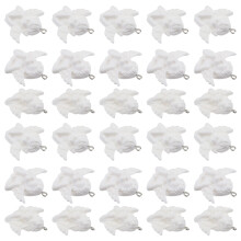 30Pcs Decorative Resin Angel Pendants DIY Jewelry Accessories White