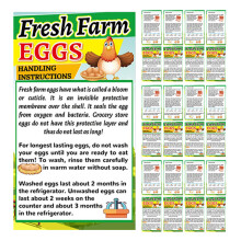 250 Stuks Farm Fresh Egg Care Kaarten Voor Kippeneieren Verwerking