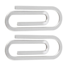 2 Rvs Paperclips Documenten Bevestigingsklemmen Geldbeugels