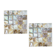 Pack of 2 Natural Shell Drinking Coasters Heatproof-Coffee M