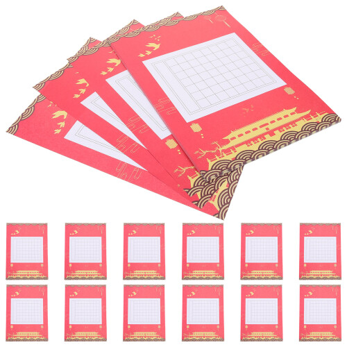 Raindrops Oefenpapier Voor Kaligrafiepapier Rood 1 Set