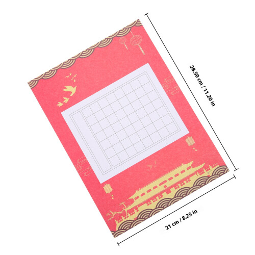 Raindrops Oefenpapier Voor Kaligrafiepapier Rood 1 Set 1