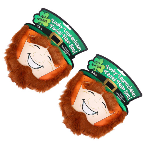 2 St. Patrick's Day Feest Zelfklevende Valsche Kostuumaccessoire