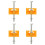 4 Stuks Rvs Hefvlak 1