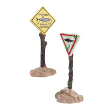 2 Stuks Hars Weergave Waarschuwingsteken Aquarium Decoratie