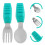 1 Set 2 Baby Trainingbestek RVS Handgreep 3