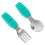 1 Set 2 Baby Trainingbestek RVS Handgreep 4