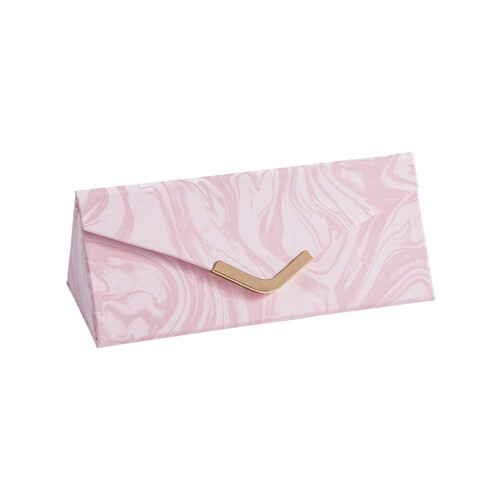 Schützendes Doppelfunktions-Brillen-Schmucketui, PU-Leder,-Rosa